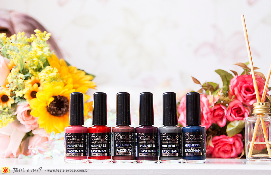 Swatches: Esmaltes Mulheres que Fascinam - Novo Toque Swatches: Esmaltes Mulheres que Fascinam - Novo Toque
