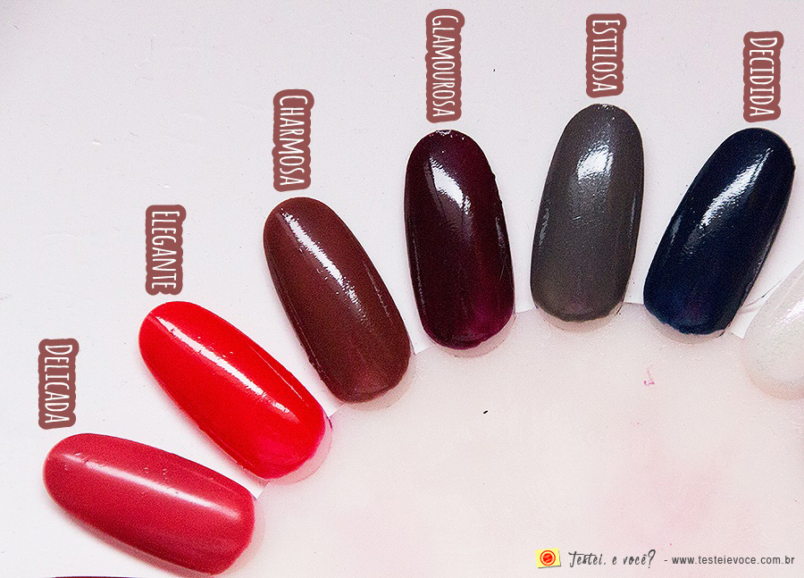 Swatches: Esmaltes Mulheres que Fascinam - Novo Toque Swatches: Esmaltes Mulheres que Fascinam - Novo Toque