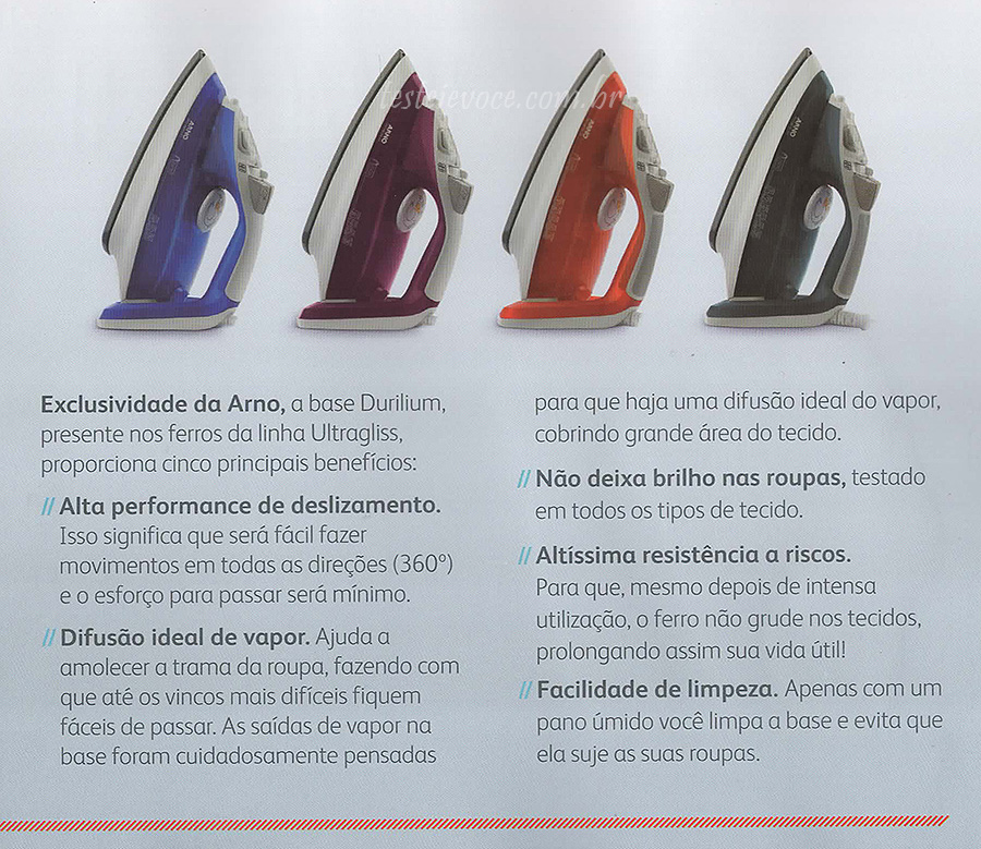 Ferro a Vapor Ultragliss - Arno Ferro a Vapor Ultragliss - Arno