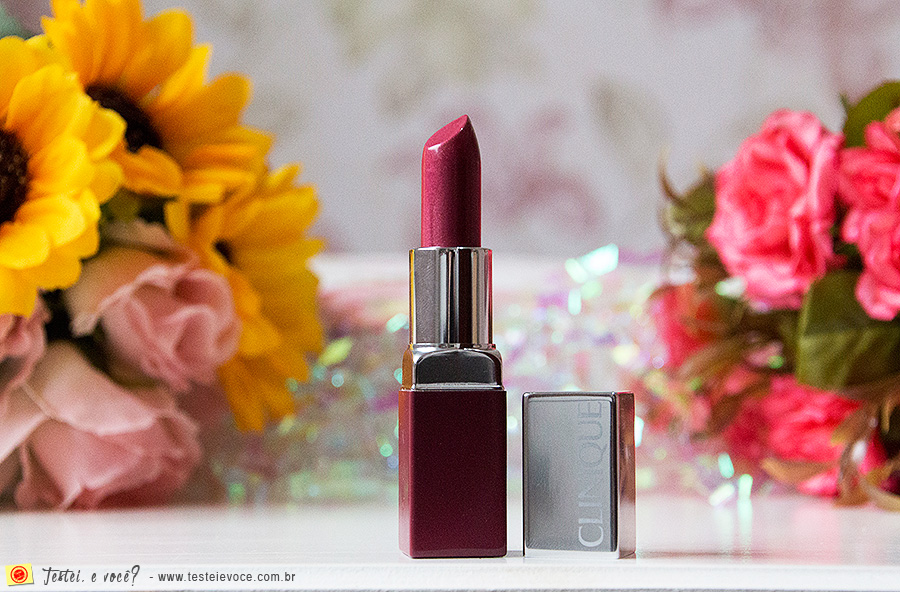 Batom Pop Lip Colour and Primer (Berry Pop) - Clinique Batom Pop Lip Colour and Primer (Berry Pop) - Clinique
